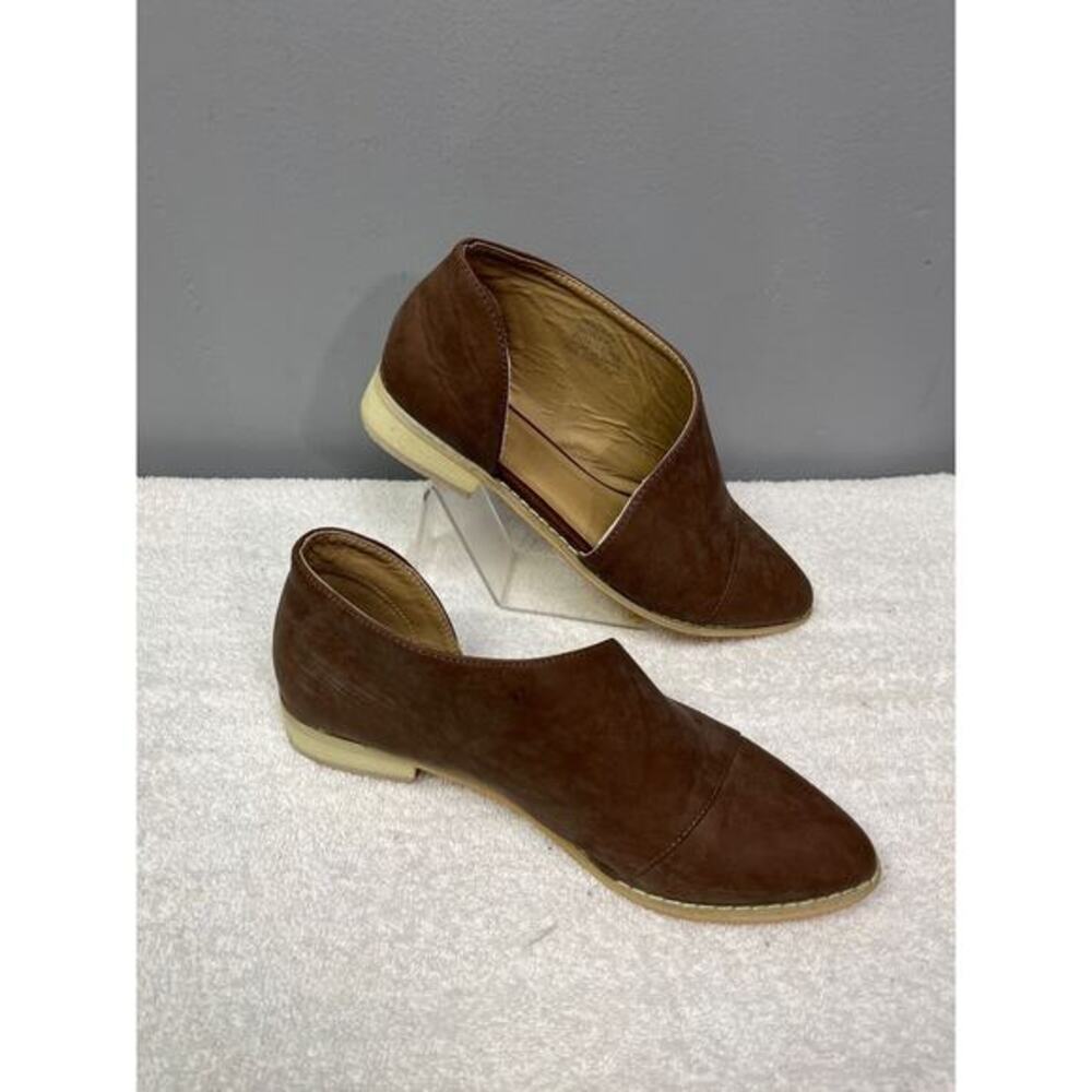 Unbranded Brown open side slip on booties Womens‎ size 7.5